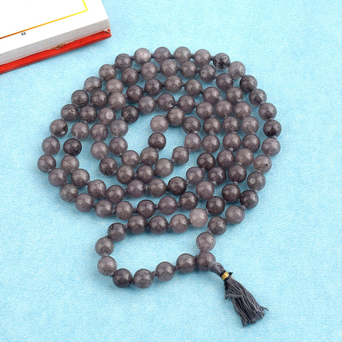 Hakik Jap Mala (Grey) β A Powerful Spiritual Mala for Stability, Protection, and Inner Peace. Indiaβs Premium Hakik Jap Mala Store - www.satvikstore.in