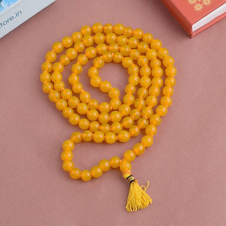 Hakik Jap Mala (Orange) – A Spiritual Meditation Mala for Creativity, Confidence, and Emotional Strength. India’s Premium Hakik Jap Mala Store - www.satvikstore.in