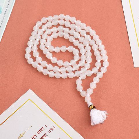Hakik Jap Mala (White) β A Spiritual Healing Mala for Peace, Clarity, and Emotional Balance. Indiaβs Premium Hakik Jap Mala Store - www.satvikstore.in