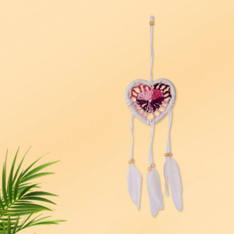 Handmade Wall Decor with Nature Feather Charms (Heart Shape) β Unique heart-shaped wall decor featuring nature-inspired feather charms for a bohemian and rustic look. Indiaβs Largest Pooja Accessories Brand β www.satvikstore.in