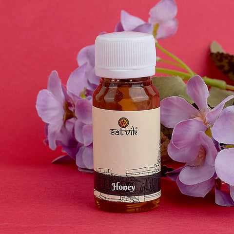 Honey Bottle is a pure, natural sweetener used in spiritual rituals, poojas, and offerings, symbolizing sweetness, prosperity, and blessings during sacred ceremonies β Indiaβs Largest Pooja Accessories Brand β www.satvikstore.in