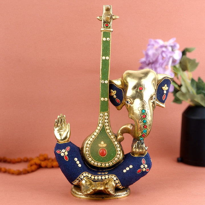 Lord Ganesh, Ganpati, known for Blessing Good Health and Wealth, The Idol Is made from Premium Quality material for long lasting use. Handmade product from the Artisanship of India's Craftsman with Using Modern Style.