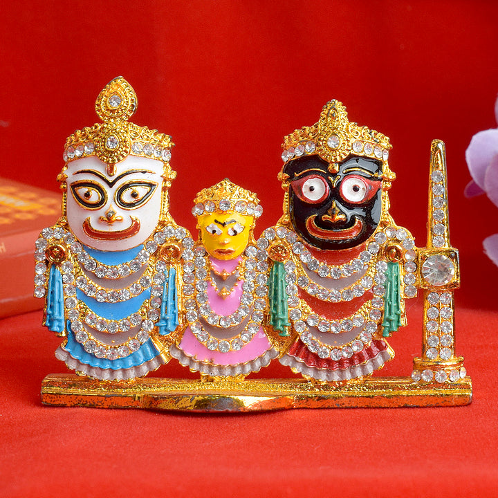 Lord Jagannath idol, beautifully crafted with intricate details, representing the divine form of Lord Jagannath for worship and spiritual blessings. Indiaβs Largest Pooja Accessories Brand β www.satvikstore.in