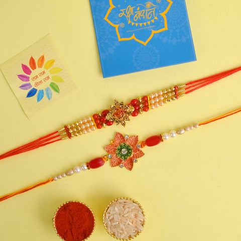 Set of 2 Traditional Rakhis for Brothers with Roli Chawal and Ram Sita Stickers β Raksha Bandhan Gift Pack. Indiaβs Largest Pooja Accessories Brand - www.satvikstore.in