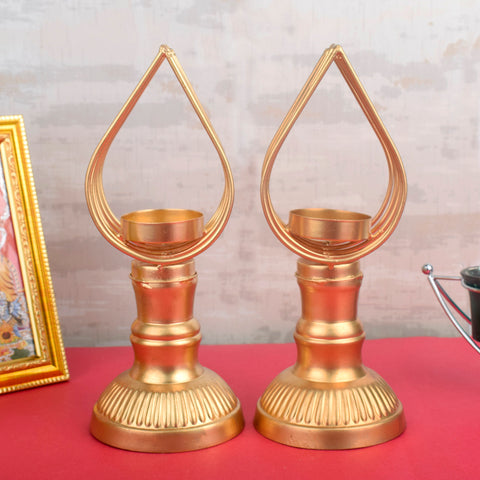 Luminous Tealight Holder One Pair β Elegant pair of tealight holders designed for soft, glowing ambiance, perfect for home decor and festive settings. Indiaβs Largest Pooja Accessories Brand β www.satvikstore.in