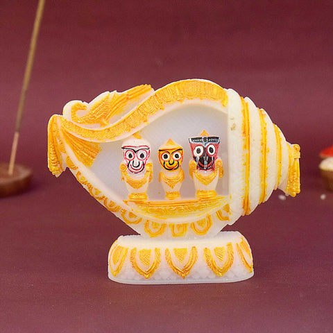 Handcrafted Colored Marble Shankh Idol for Dashboard and Pooja Decor. Indiaβs Largest Pooja Accessories Brand - www.satvikstore.in