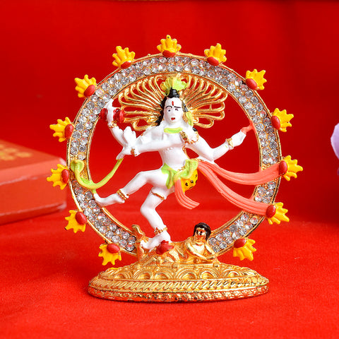Nataraja idol, beautifully sculpted in dynamic dance pose, symbolizing the cosmic rhythm and divine energy of Lord Shiva in motion. Indiaβs Largest Pooja Accessories Brand β www.satvikstore.in