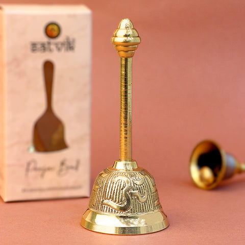 Om Swastik Pooja Bell, a beautifully crafted bell featuring the Om and Swastik symbols, used for calling attention during pooja and spiritual rituals. 
Indiaβs Largest Pooja Accessories Brand β www.satvikstore.in