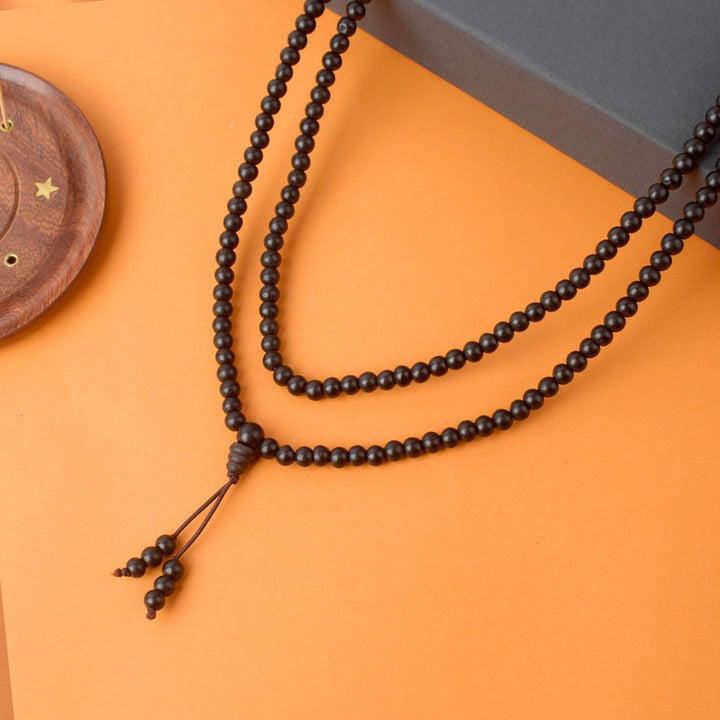 Karungali Mala with Sumeru Bead – Original Ebony Wood Japa Mala for Meditation and Spiritual Protection.India’s Largest Pooja Accessories Brand - www.satvikstore.in