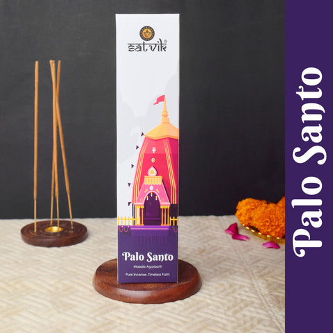 Palo Santo Pure Masala Incense Sticks pack for cleansing, meditation, and positivity. Indiaβs Largest Pooja Accessories Brand - www.satvikstore.in