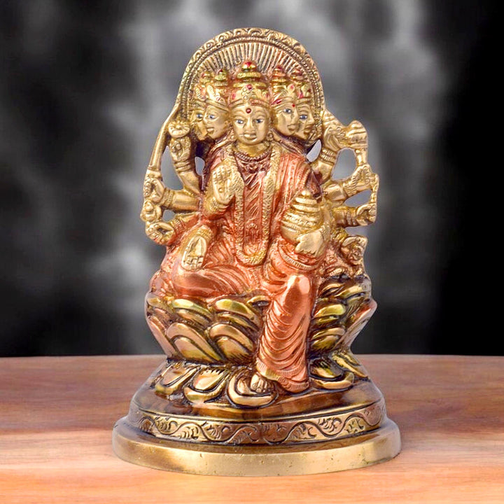 The 5.5 Inch Panchmukhi Laxmi Idol Symbol of Prosperity and Divine Blessings is a beautifully crafted idol that embodies the powerful and multifaceted energy of Goddess Laxmi, the deity of wealth, prosperity, and abundance. This unique idol features Panchmukhi (five-faced) Laxmi, representing the five different aspects of life that she governs β wealth, health, education, prosperity, and peace.