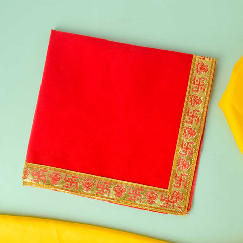 Plain Velvet Pooja Asan 18x18 Inch Pack of 4 for Puja and Prayer. Indiaβs Largest Pooja Accessories Brand - www.satvikstore.in