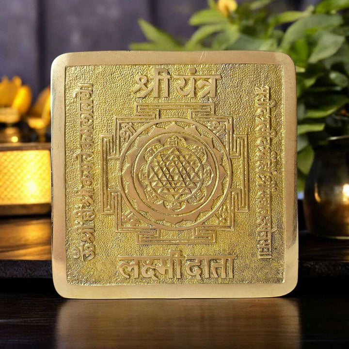 Premium Asht Dhatu  Shree Yantra with intricate sacred geometry, designed to attract wealth, prosperity, and spiritual energy in homes, offices, and temples. India’s Largest Pooja Accessories Brand - www.satvikstore.in