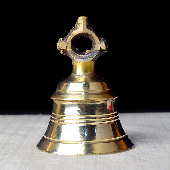 8.5 Inch Premium Brass Pooja Bell (Ghanta) β Traditional Temple Bell for Mandir and Home Pooja Rituals. No.1 Brass Idol Store www.satvikstore.in