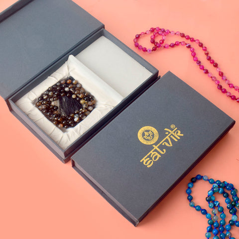 Premium Hakik Jap Mala with Brown & Black Hakik Beads – A Spiritual Meditation Mala for Protection, Strength, and Grounding Energy.
India’s Premium Hakik Jap Mala Store - www.satvikstore.in