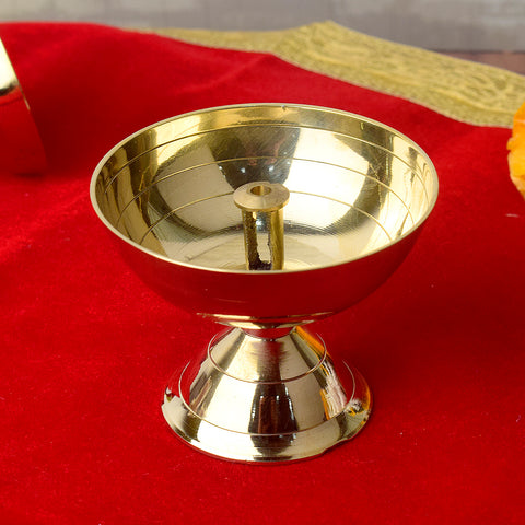 Pure Brass Akhand Payali Diya available in six different sizes, designed for long-lasting illumination during religious ceremonies, featuring intricate detailing and a timeless, elegant finish. Indiaβs Largest Pooja Accessories Brand β www.satvikstore.in