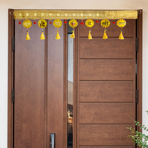 Resin Toran for Door Decoration in Yellow β Vibrant handcrafted toran made of durable resin with traditional motifs, perfect for festive and entrance decor. Indiaβs Largest Pooja Accessories Brand β www.satvikstore.in