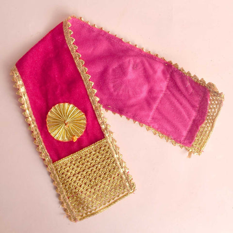 Sacred pink Angvastra Patka Dupatta available in 15, 23, and 32 inches, ideal for spiritual rituals, temple ceremonies, and traditional wear. Indiaβs Largest Pooja Accessories Brand β www.satvikstore.in