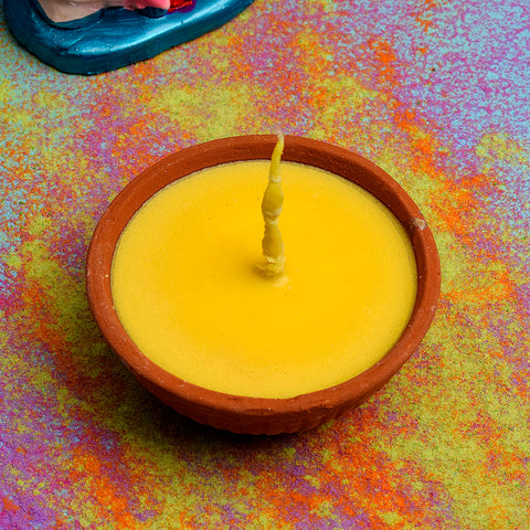 Satvik Pure Cow Ghee Akhand Jyot, crafted with natural cow ghee for 6 to 8 hours of continuous burning. Made of eco-friendly clay, perfect for spiritual pooja and rituals. Indiaβs Largest Pooja Accessories Brand β www.satvikstore.in