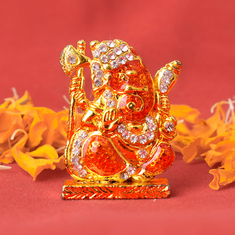 Small Ganesh Statue, intricately designed with fine detailing, capturing Lord Ganesh in a peaceful and blessing posture, ideal for home decoration, worship, or gifting purposes. Indiaβs Largest Pooja Accessories Brand β www.satvikstore.in