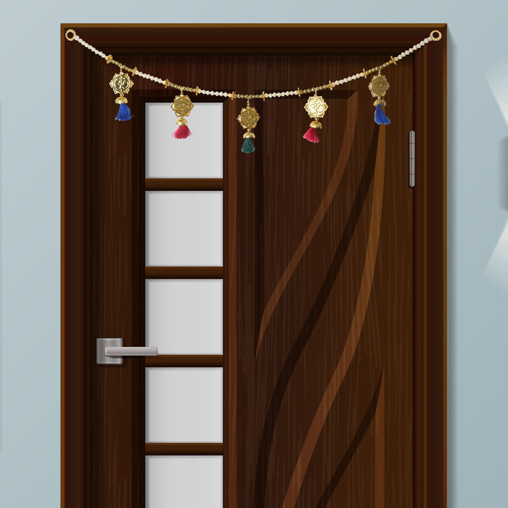 Traditional OM Toran with Decorative Tassels for Auspicious Door and Entrance Decoration. Indiaβs Largest Pooja Accessories Brand β www.satvikstore.in