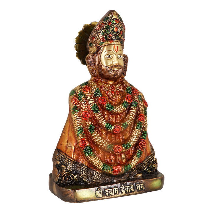 Lord Khatushyam, Khatu Shyam, lord Khatyshyam, known for Blessing Good Health and Wealth, The Idol Is made from Premium Quality brass material for long lasting use. Handmade product from the Artisanship of India's Craftsman with Using Modern Style.