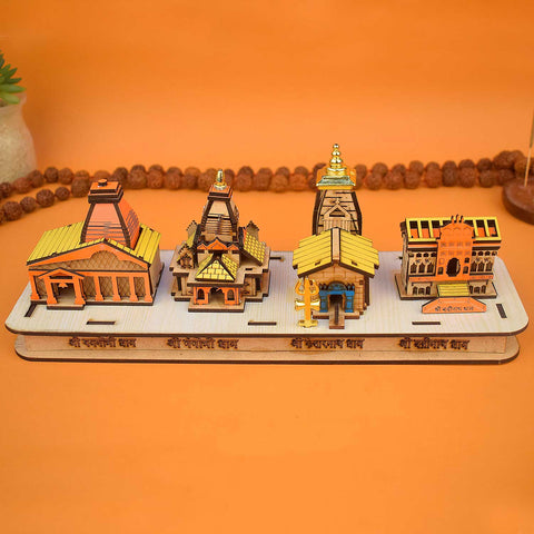 Char Dham Yatra 3D Wooden Showpiece β Sacred Temple Decor in Antique Finish β Indiaβs Largest Pooja Accessories Brand β www.satvikstore.in
