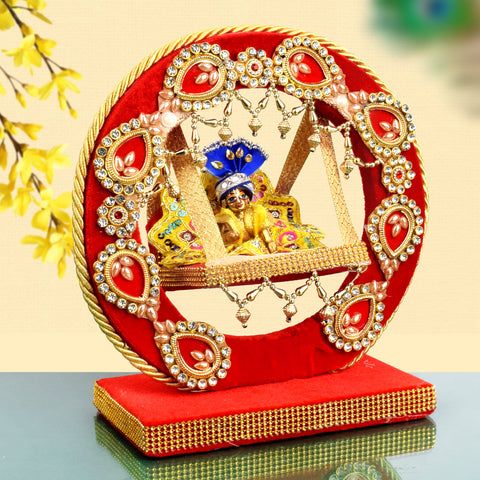 Divine Beaded Swing β Decorative Laddu Gopal Jhula for Janmashtami β Indiaβs Largest Pooja Accessories Brand β www.satvikstore.in