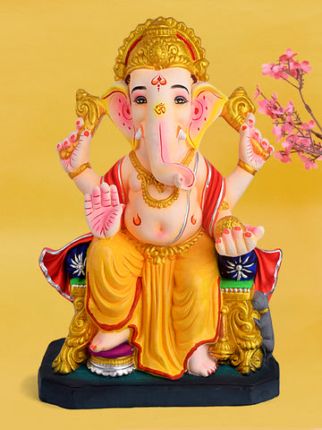 18 Inch Vakratunda Eco Friendly Ganesha Idol in sitting pose