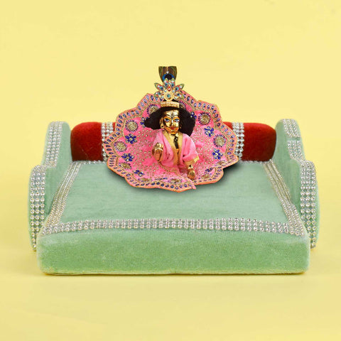 Devotional Bed β Green Velvet for Laddu Gopal β Indiaβs Largest Pooja Accessories Brand β www.satvikstore.in