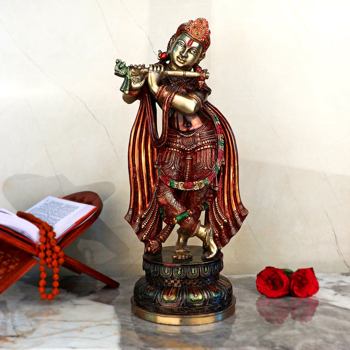 About Product: Pure Brass Krishan is known for Blessing Good Health and Wealth, The Idol Is made from Premium Quality material for long-lasting use. Handmade product from the Artisanship of India's Craftsman Using Modern Style.
