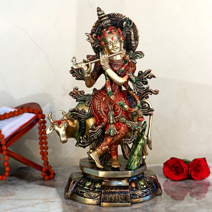 Pure Brass Krishan is known for Blessing Good Health and Wealth, The Idol Is made from Premium Quality material for long-lasting use. Handmade product from the Artisanship of India's Craftsman Using Modern Style.