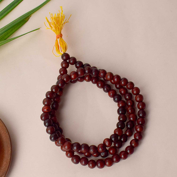 Regular Red Sandalwood Chandan Scented Jap Mala for Prayer and Meditation – India’s Largest Pooja Accessories Brand – www.satvikstore.in