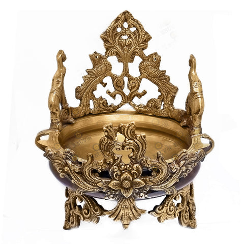 Antique Brass Urli β Timeless Beauty for Home, Temple & Festive Decor, Perfect for Floating Flowers, Candles, and Traditional Indian Ambience. India's Largest Puja Accessories Brand - Satvik