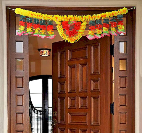 Vibrant Artificial Flower Bandarwal for Door Decoration Floral Toran (Design-3) with colorful blooms, perfect for festive occasions, weddings, and home decor.Indiaβs Largest Pooja Accessories Brand β www.satvikstore.in