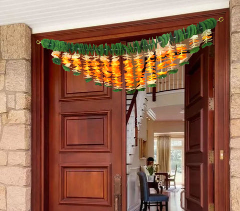 Artificial Flower Bandarwal for Door Decoration β Floral Toran Design-15 featuring vibrant flowers and intricate design for festive decor. Indiaβs Largest Pooja Accessories Brand β www.satvikstore.in