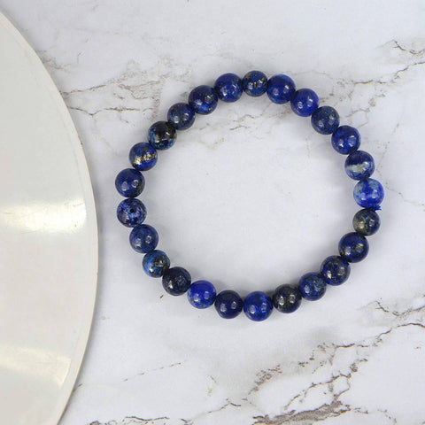 Authentic Lapis Crystal Bracelet for Reiki Healing β 8 MM Beads for Wisdom, Inner Truth, and Spiritual Awareness. Indiaβs Largest Pooja Accessories Brand β www.satvikstore.in