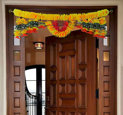 Elegant Artificial Flower Bandarwal for Door Decoration (Design-12), featuring a colorful blend of artificial flowers, ideal for enhancing your home entrance during festivals, weddings, and traditional celebrations. Indiaβs Largest Pooja Accessories Brand β www.satvikstore.in