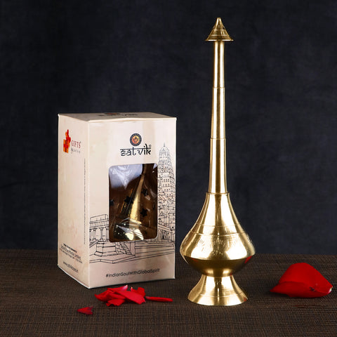 Gulab Pash (Holy Water Sprinkler), traditionally crafted vessel used for sprinkling rose water or holy water during pooja, havan, and spiritual rituals. 
Indiaβs Largest Pooja Accessories Brand β www.satvikstore.in