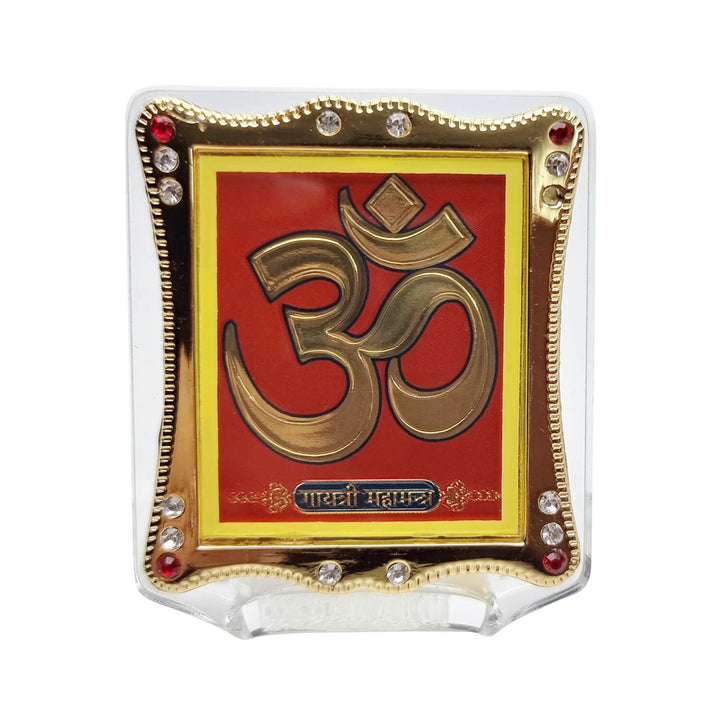 Om frame for car dashboard, featuring the sacred Om symbol in a beautifully designed frame, bringing spiritual energy and protection to your vehicle. Indiaβs Largest Pooja Accessories Brand β www.satvikstore.in