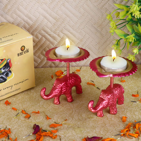 Spectacular Metal Elephant with Diya Showpiece β A beautifully crafted metal elephant figurine adorned with a diya (oil lamp) for a traditional touch.  Indiaβs Largest Pooja Accessories Brand β www.satvikstore.in