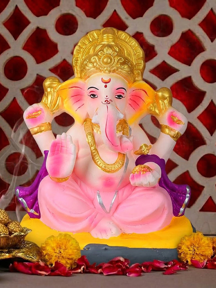 8 Inch Lambodara Eco-Friendly Ganesha Idol in Padmasana Pose of Ganpati | India’s Largest Pooja Accessories Brand – www.satvikstore.in
