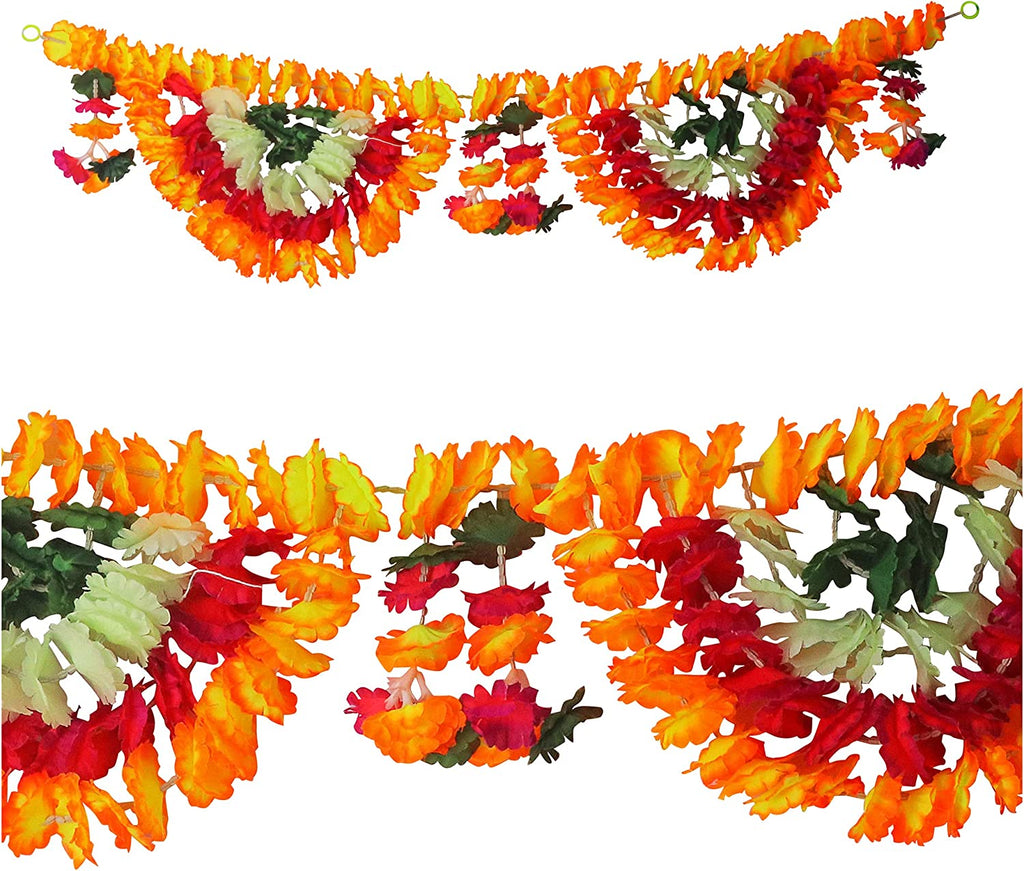 Artificial Flower Bandarwal for Door Decoration – Floral Toran Design-8 with bright artificial blooms and traditional styling, perfect for festive entrances and pooja room decor. India’s Largest Pooja Accessories Brand – www.satvikstore.in