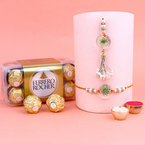 Bhaiya Bhabhi Rakhi with chocolate combo India’s Largest Pooja Accessories Brand – www.satvikstore.in
