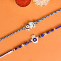 Set of 2 Traditional Rakhis for Brothers with Roli Chawal and Ram Sita Stickers – Raksha Bandhan Gift Pack. India’s Largest Pooja Accessories Brand - www.satvikstore.in