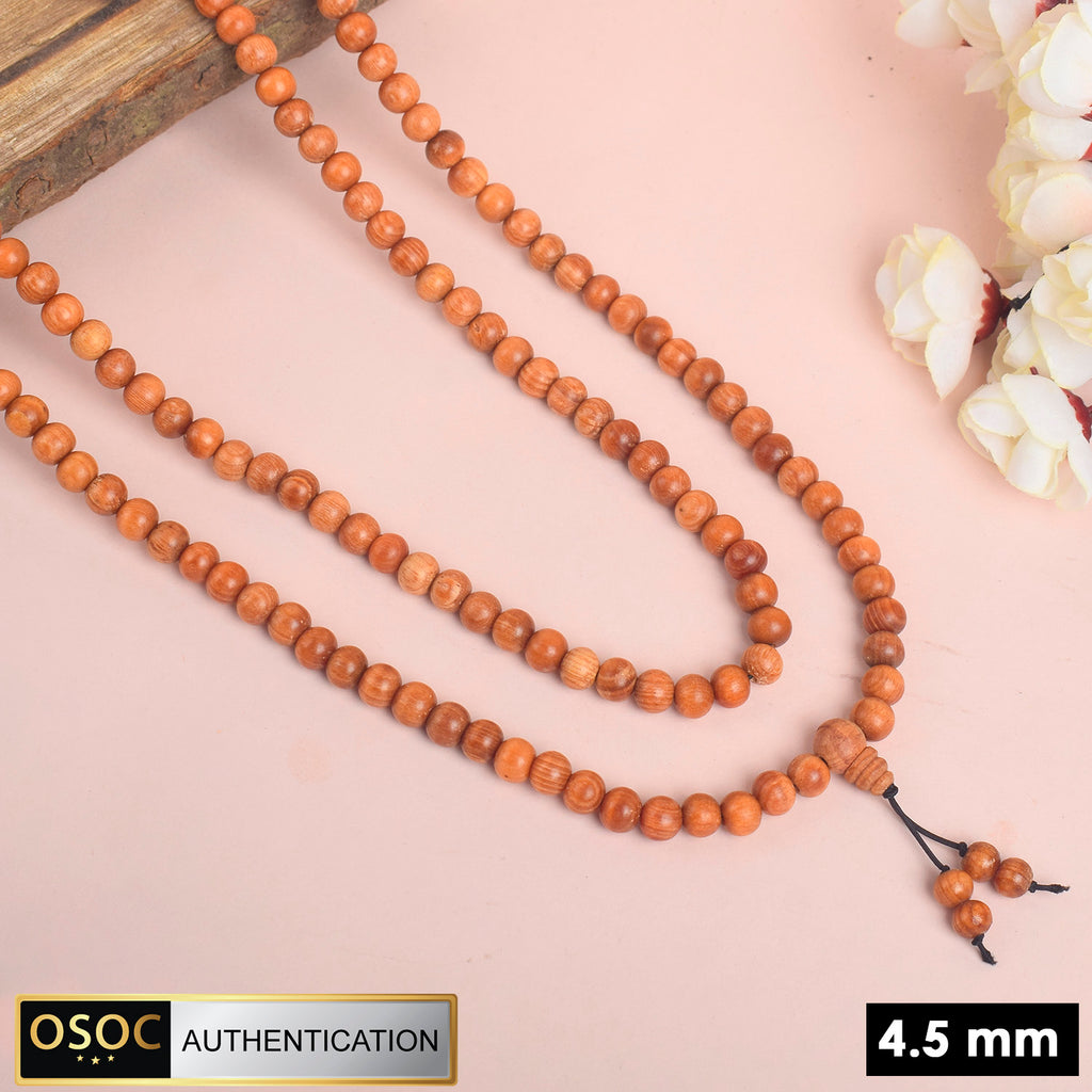 Certified 8mm Devdar Wood Japa Mala for Meditation and Pooja. India’s Largest Pooja Accessories Brand - www.satvikstore.in