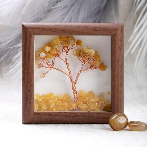 Citrine Tree with Frame Decorative Spiritual Piece