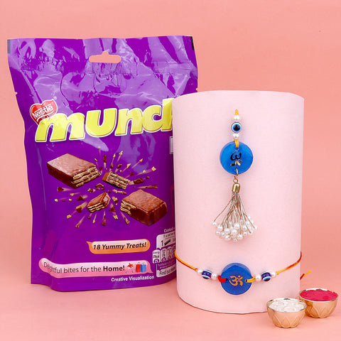 Couple Rakhi with Chocolate Combo India’s Largest Pooja Accessories Brand – www.satvikstore.in
