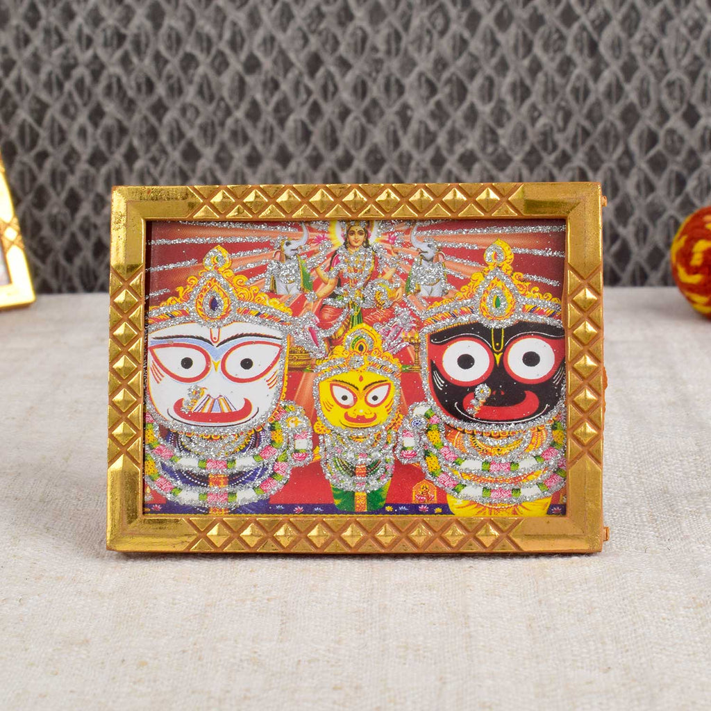 Big Lord Jagannath car dashboard idol with vibrant colors, symbolizing divine presence, protection, and spiritual blessings during travel. India’s Largest Pooja Accessories Brand - www.satvikstore.in
