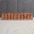 Handcrafted wooden Dasavatharam wall decor featuring the ten avatars of Lord Vishnu, intricately carved and painted, ideal for spiritual and aesthetic home decoration. India’s Largest Pooja Accessories Brand - www.satvikstore.in
